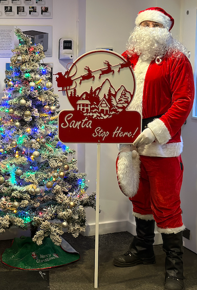 Santa Stop Here Sign